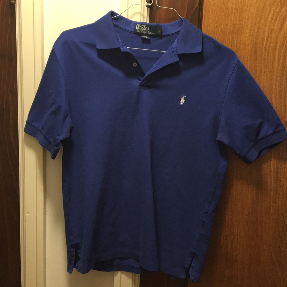 Polo Ralph Lauren blue custom fit polo medium